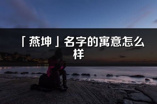 「燕坤」名字的寓意怎么樣_燕坤的出處