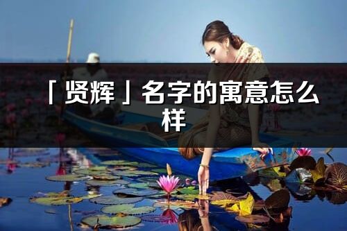 「賢輝」名字的寓意怎么樣_賢輝的出處