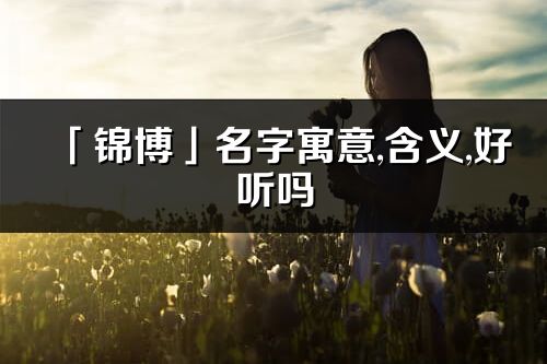 「錦博」名字寓意,含義,好聽嗎_錦博名字分析打分