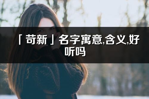 「苛新」名字寓意,含義,好聽嗎_苛新名字分析打分