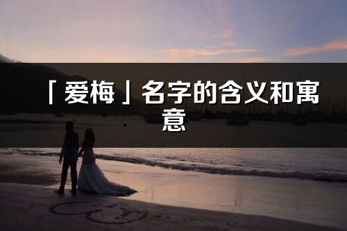 「愛梅」名字的含義和寓意_愛梅的出處與意思解釋