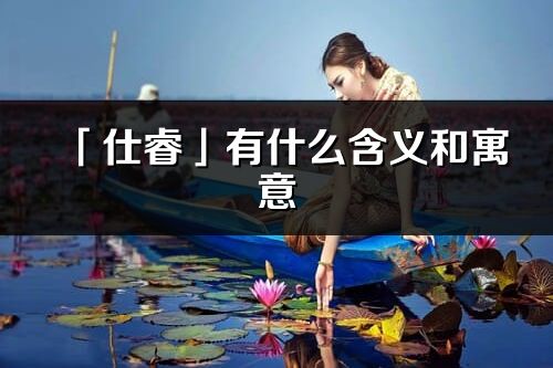 「仕?！褂惺裁春x和寓意_仕睿名字的出處與意思