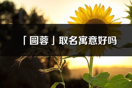 「圓蓉」取名寓意好嗎_圓蓉名字含義及五行