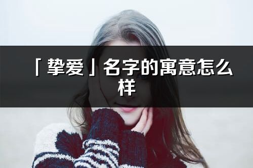 「摯愛」名字的寓意怎么樣_摯愛的出處