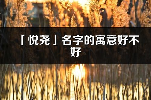 「悅堯」名字的寓意好不好_悅堯含義分析